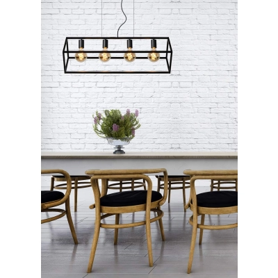 lafabryka.pl Lampa wisząca FABIAN 4xE27 Black 00425/04/30 Lucide